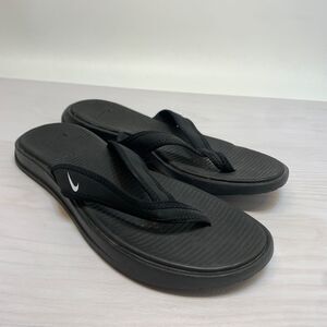 Nike Ultra Celso Women's Sz 8 Shoes Black Slides Comfort Flip Flop Thong Sandals